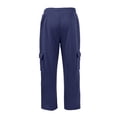 thumbnail image 6 of UDAUDU Men's Baggy Sweatpants Heavyweight Fleece Cargo Pants Wide Leg Loose Fit Casual Joggers Sweat Pants for Men with Pockets Navy 3XL, 6 of 9