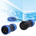 thumbnail image 4 of Male Female Industrial Connector, Aviation Plug Socket Electrical 45A IP68 Metal  For LED Lighting Equipment For Light Power For Cable 3 Pin, 4 of 8