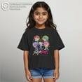 thumbnail image 2 of Girls KPop Demon Hunters Colorful Saja Boys Chibi Group Cropped T-Shirt, 2 of 8