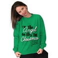 thumbnail image 3 of I'm The Angel On Top Christmas Tree Women Plus Size Crewneck Sweatshirt Brisco Brands 5X, 3 of 5