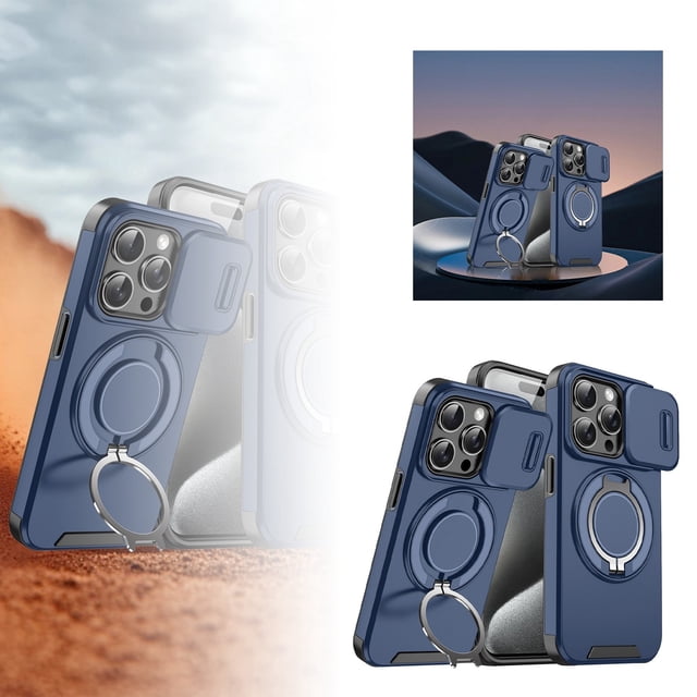 asddcavvf IPhone 14 Series Phone with Window Mount Stand Shockproof Protective Cover
