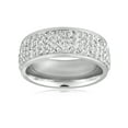 thumbnail image 3 of ELYA Jewelry Women's Polished Crystal Stones Stainless Steel Ring (8mm), 3 of 4