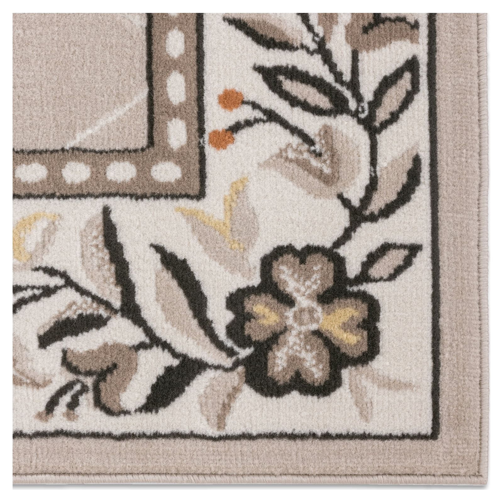 Home Dynamix Premium Aydin Traditional Diamond Floral Area Rug, Soft Beige, 5'3"x7'5"