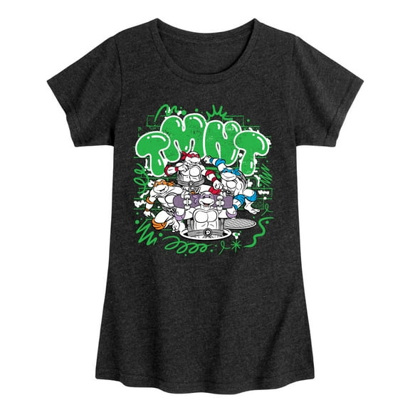 Teenage Mutant Ninja Turtles - Paint Logo - Toddler & Youth Girls Short Sleeve Graphic T-Shirt