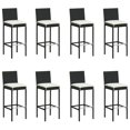 thumbnail image 5 of vidaXL 9 Piece Garden Bar Set with Cushions Black, 5 of 5
