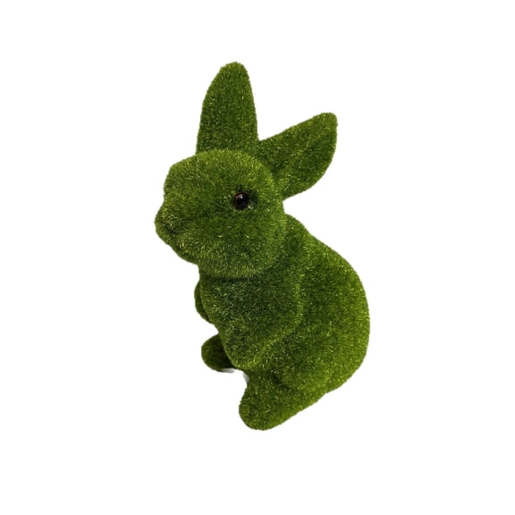 Easter Bunny Decorations, Plastic Moss Bunny Figurine, Garden Artificial Moss Rabbit Easter Decor Party Favors Gifts