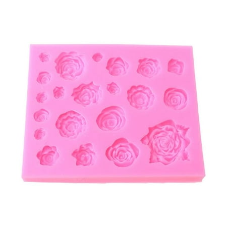 

21 Cavity Roses Collection Fondant Candy Silicone Mold for Sugarcraft Cake Decoration Cupcake Topper Polymer Clay Soap Wax Making Crafting Projects