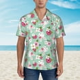 thumbnail image 5 of Uemuo Bunny And Rose Printed Regular Fit Short Sleeve Casual Hawaiian Shirt for Men,Aloha shirt,Tropical shirt,Floral print shirt,Vacation Beach shirt-3X-Large, 5 of 9