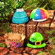 Fun Express Set Of Gnome Hats - Outdoor Garden Home Decor - 4 Piece Seasonal Set
