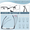 thumbnail image 3 of CLASAGA Reading Glasses for Women Men, Blue Light Blocking Ladies Computer Readers with Spring Hinge, 3 of 7