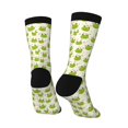 thumbnail image 3 of Goofa Green Frog Printed Men's Crew Socks, Soft Durable Breathable Moisture-Wicking with Odor Control Cotton socks, 3 of 9