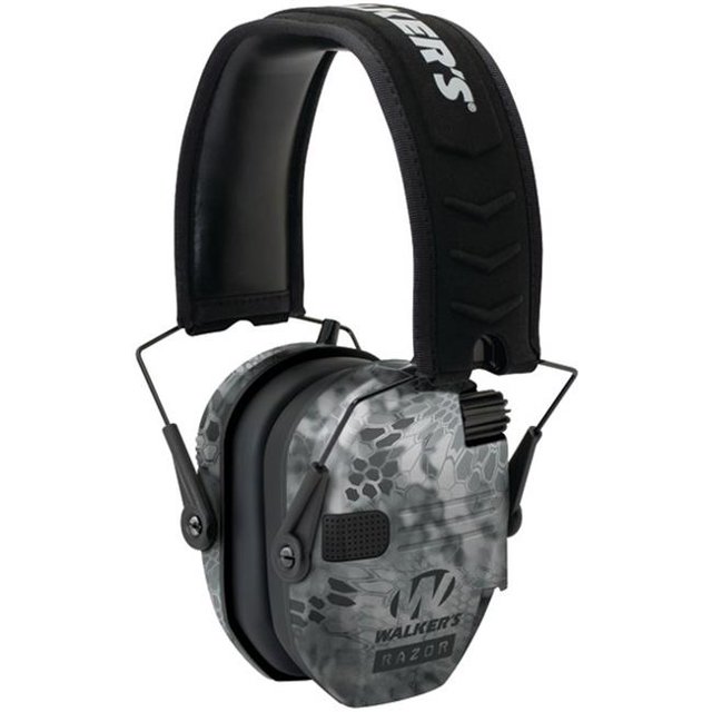 Walkers Game Ear Razor Series Slim Shooter Electronic Folding Muff, Kryptek Camo