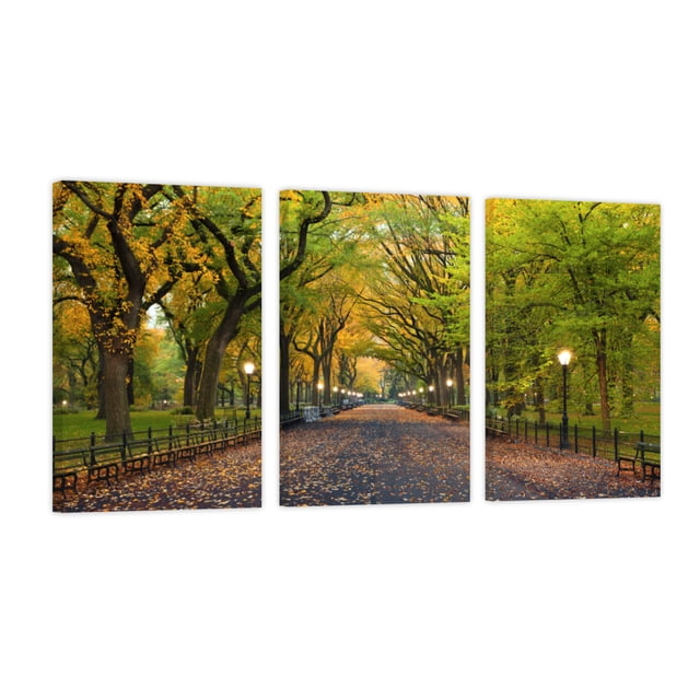 Cuadro Decorativo Tríptico Vertical Otoño Central Park Canvas Revolution Set De 3 Cuadros 30x45 cm