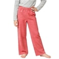 thumbnail image 2 of Spazoro Girls Striped Wide Leg Pants with Pockets, Striped Print Elastic Waist Loose Fit Stretchy Full Length Casual Loungewear Bottoms Red Size 9-10, 2 of 7
