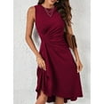 thumbnail image 4 of MLDRA 2025 Women's Red Sleeveless Cocktail Dress Summer Party A-Line Swing Dresses, Wedding Guest Dress, 4 of 5