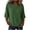 Army Green, variant on ZZkhGO Women's 3/4 Sleeve Scoop Neck T Shirt Loose Casual Solid Color Basic Top Loose Fit Tops for All Season Daily Wear
