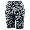thumbnail image 2 of A2Y Women's Brushed Microfiber Leopard Print Biker Bermuda Shorts Tan Grey 3XL, 2 of 3