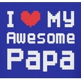 thumbnail image 4 of Old Glory Toddler I Heart My Awesome Papa 8 Bit Pixel Short Sleeve Graphic T Shirt, 4 of 6