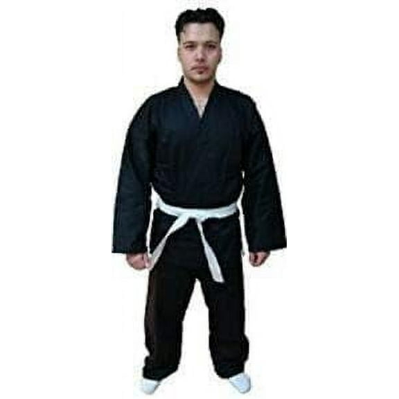 Woldorf USA BJJ Jiu Jitsu Uniform Black NO Logo Competition Uniform, Martial Arts, Fighting Uniform, Training Uniforms, Pre-Shrunk, Ultra Light Weight Uniforms Soft Fabric
