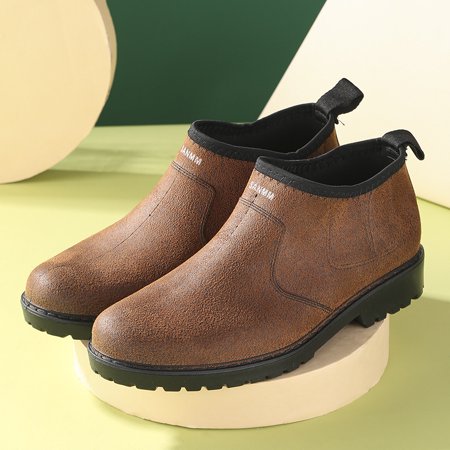 

Men‘s Non-slip Waterproof Ankle Rain Boots Lightweight Trendy Casual Shoes