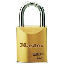 Master Lock Keyed Padlock, 29/32 in,Rectangle,Gold 6840KALJ-10G145