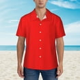 thumbnail image 4 of Fotbe Red Hawaiian Shirt For Men Unisex Summer Beach Casual Short Sleeve Cotton Linen Button Down Shirts-X-Large, 4 of 9