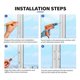 thumbnail image 3 of Cerraduras para marco de ventana, paquete de 8 cerraduras y pestillos de repuesto para marco de ventana de color blanco para proteger la seguridad familiar contra robos, 3 of 5