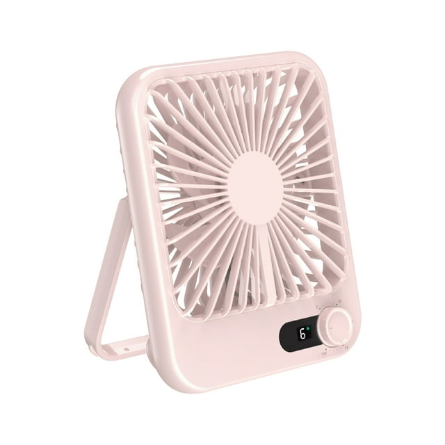 2024 New USB Desktop Fan High-Speed Mini with Digital Display, Folding Portable for Home, Outdoor, Office Cooling