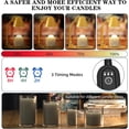 thumbnail image 3 of CFGROW Candle Warmer Lamp, Adjustable Dimmable Brightness, Timer, Top Warming, 2pcs 50W Bulb Included (Yellow), 3 of 8