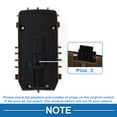 thumbnail image 4 of Interruptor de ventana eléctrica Unique Bargains para Mercedes-Benz S450 S550 S560 No.2229050009 Interruptor de control de ventana ABS Marrón Lado del Conductor Frontal, 4 of 7