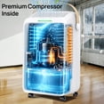thumbnail image 4 of KNKA Pro Dehumidifier for Home and Basement, MAX 34 Pints (DOE) Dehumidifier with Drain Hose, Up to 2500 Sq.Ft., Smart Humidity Control, Auto Defrost, Quiet Operation, 24H Timer, 4 of 12