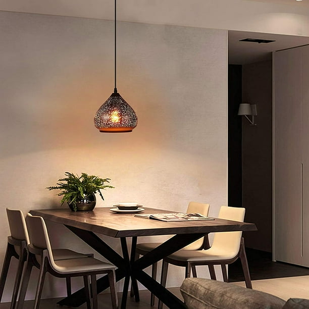 Lámpara Colgante De Araña Industrial Retro E27 Lámpara Colgante Altura Ajustable Mesa De Comedor Luz De Techo Para Hotel Vestíbulo Habitación Jaula De Madera Pantalla Loft Bar Restaurante Araña