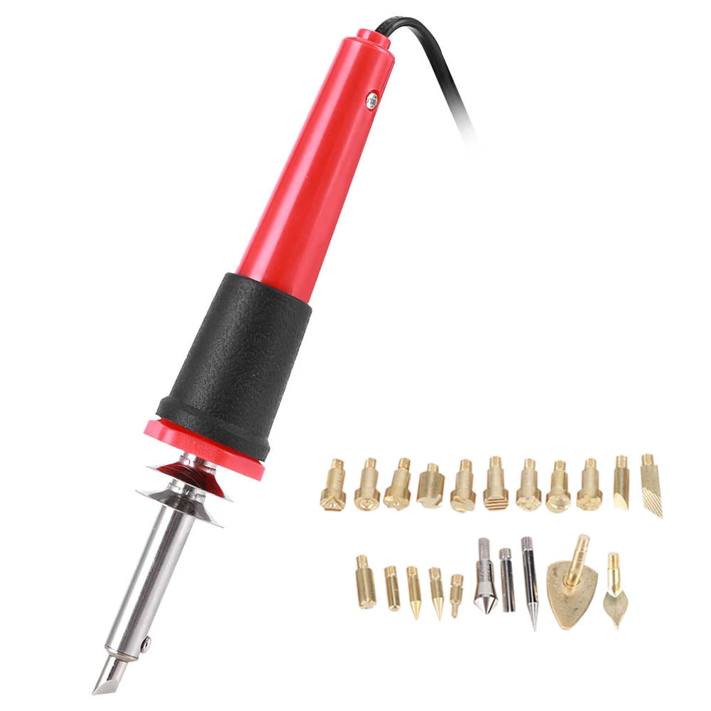 40W Electric Soldering Iron & Wood Burning Kit - With Tips For Pyrography, Engraving On Wood, Gourd & Leather