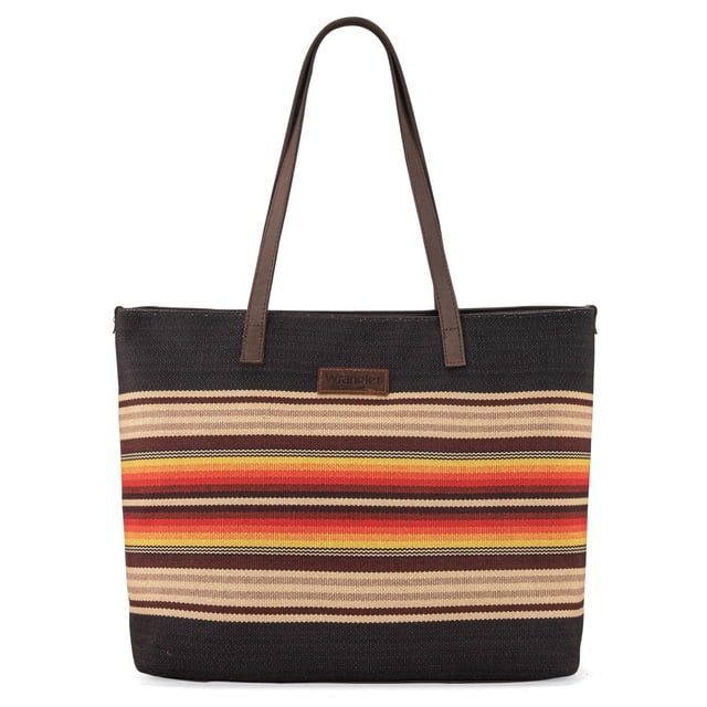Bolso Montana West Wrangler Aztec de lona con correa de piel