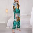 thumbnail image 3 of Balery Underwater Swimming Duck Conjunto de Pijama con Estampado para Mujer, Conjunto de Dos Piezas con Manga Larga, Ropa de Dormir Suave con Bolsillos, Pijamas Cómodos-Medium, 3 of 7
