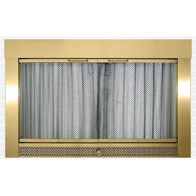 Classic Fireplace Doors, Polished Brass Brass 51 lbs