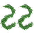 thumbnail image 3 of Guirnalda Artificial De Pino Norfolk De 6 Pies, 2 Piezas, Guirnalda Verde De Imitación De Toque Real Para Mesa De Navidad, Manto, Pared, Chimenea, Decoración De Vacaciones En Interiores Y Exteriores, 3 of 5