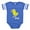 Royal Blue, variant on CafePress - FIN Chick Funny - Cute Infant Baby Football Bodysuit