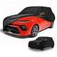 thumbnail image 1 of Funda para auto impermeable para todo clima, protección exterior contra el sol y la lluvia, con tiras reflectantes, negra para Kia Soul, 1 of 7