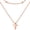 03. Rose Gold Plated, variant on FindChic Layered Cross Necklace for Women, 14K Gold Plated Cross Pendant Necklace Trendy Beaded Chain Choker Necklaces Christian Faith Jewelry Gifts for Women