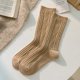 thumbnail image 1 of Xiao Hua Los calcetines de lana de color caqui para mujer son adecuados para botas de senderismo, calcetines de trabajo suaves de punto cálido y ropa de trabajo de invierno cómoda, 2 pares, 1 of 5