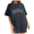 thumbnail image 1 of Women's Vintage Print Blouses Oversized Fashion Loose Short Sleeve Tops, 1 of 2