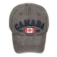thumbnail image 3 of OOOUM Washed Vintage Dad Hat For Men Women Canada Embroidery Adjustable Strap Baseball Cap Outdoor Casual Retro Style Sun Hat Coffee, 3 of 3