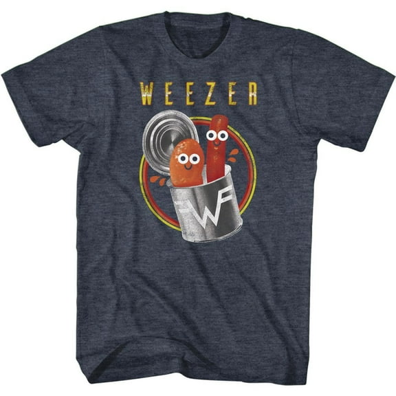 Weezer Pork and Beans Navy Heather Adult T-Shirt
