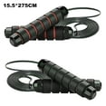 thumbnail image 2 of Jump Rope Skipping Rope for Fitness Workout Tangle-Free Speed Jumping Rope for Exercise - black + black red, 2 of 5