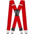 thumbnail image 1 of Little Hand Bretelles pour Hommes avec Clips Robustes X Dos pour Jeans Rouge, 1 of 4
