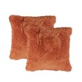 thumbnail image 2 of Home Soft Things Luxury Shaggy Faux Fur Throw Pillow Cases, Ultra Soft Plush Pillow Covers Fluffy Decorative Cushion Covers, No Pillow Insert, Set of 2, Burnt Orange, 26x26 Inch, 2 of 6
