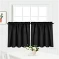 thumbnail image 4 of 2 Pcs Waffle Weave Fabric Tier Curtain, Rod Pocket Waterproof Small Curtain, 4 of 8