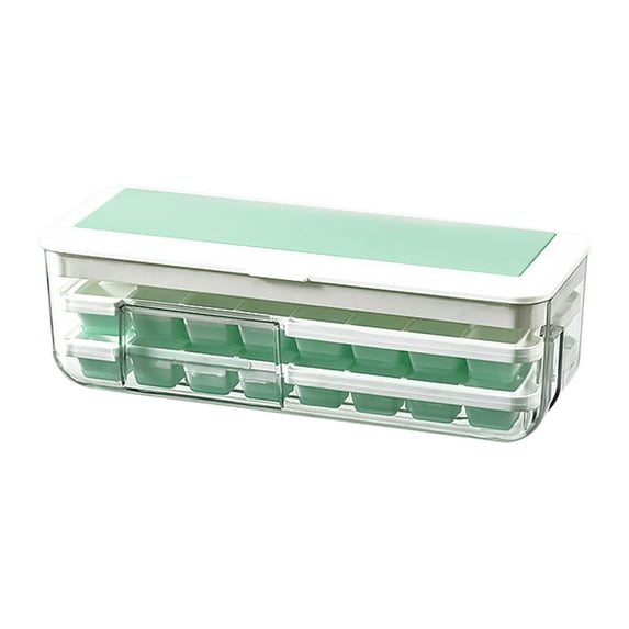 Vikakiooze Ice Tray With Lid And Storage Bin For Freezer, Frozen Ice s Making, Freezer Ice s Box, One Second Out Of The Ice Silicone Ice Tray