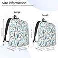 thumbnail image 3 of Picia Lighthouse And Sea Printed Canvas Daypack - Stylish and Durable Vintage Compact Backpack - Class, Work, Travel, or Laptop Bookbag,Organized Compartments-Medium, 3 of 6